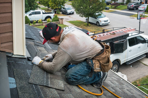 Professional Emergency Roof Repair technician working in Merchantville, NJ